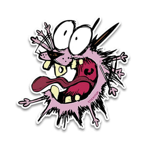 Courage the Cowardly Dog Bumper Sticker waterproof vinyl decal for laptop, bike, car & bottle