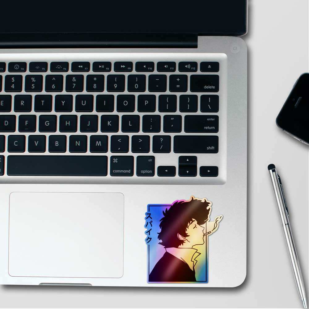Cowboy Bebop Holographic Sticker waterproof vinyl decal for laptop, bike, car & bottle