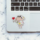 Crayon - Shin Glitter Sticker waterproof vinyl decal for laptop, bike, car & bottle