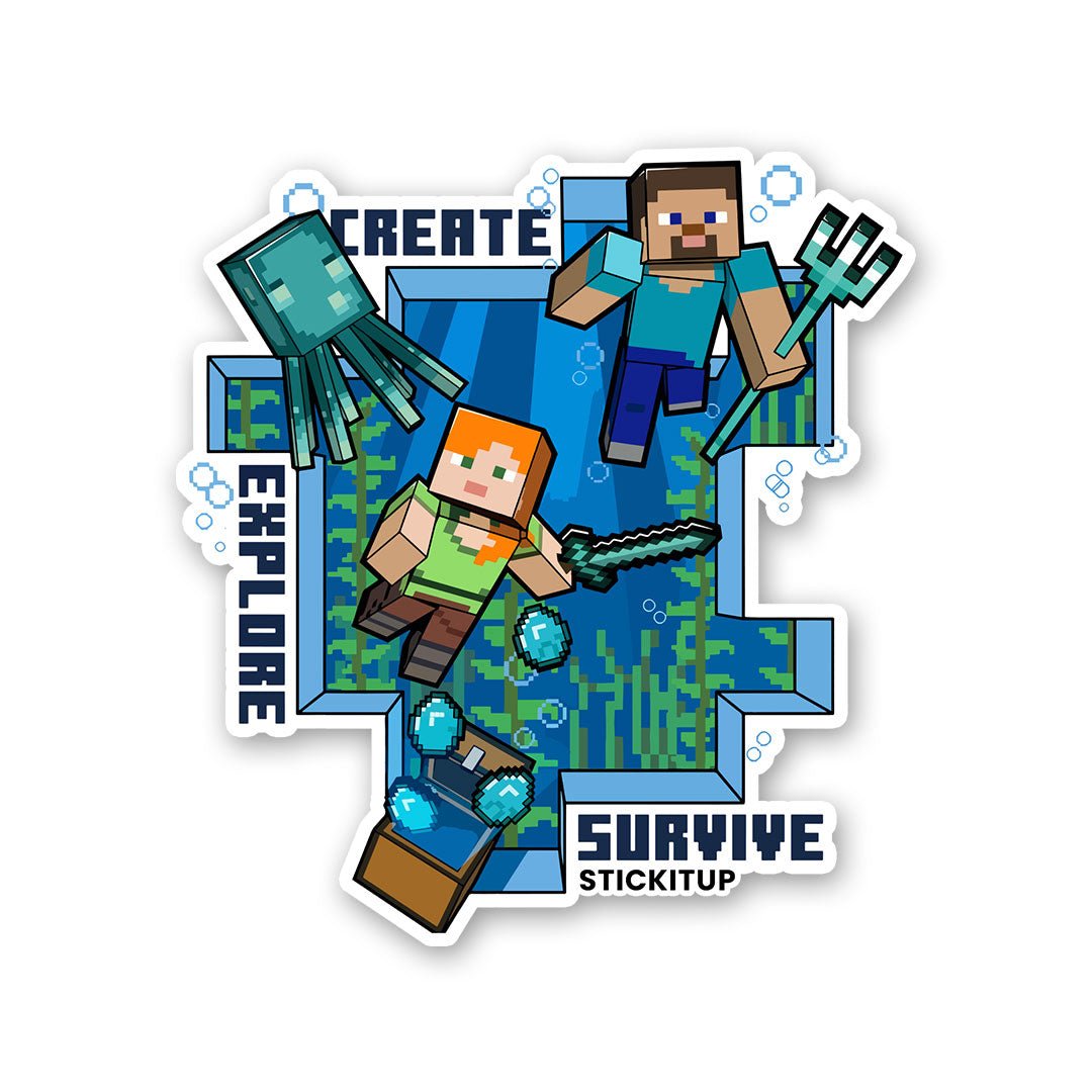 CREATE EXPLORE SURVIVE 0.1 Sticker - Stickers | STICK IT UP