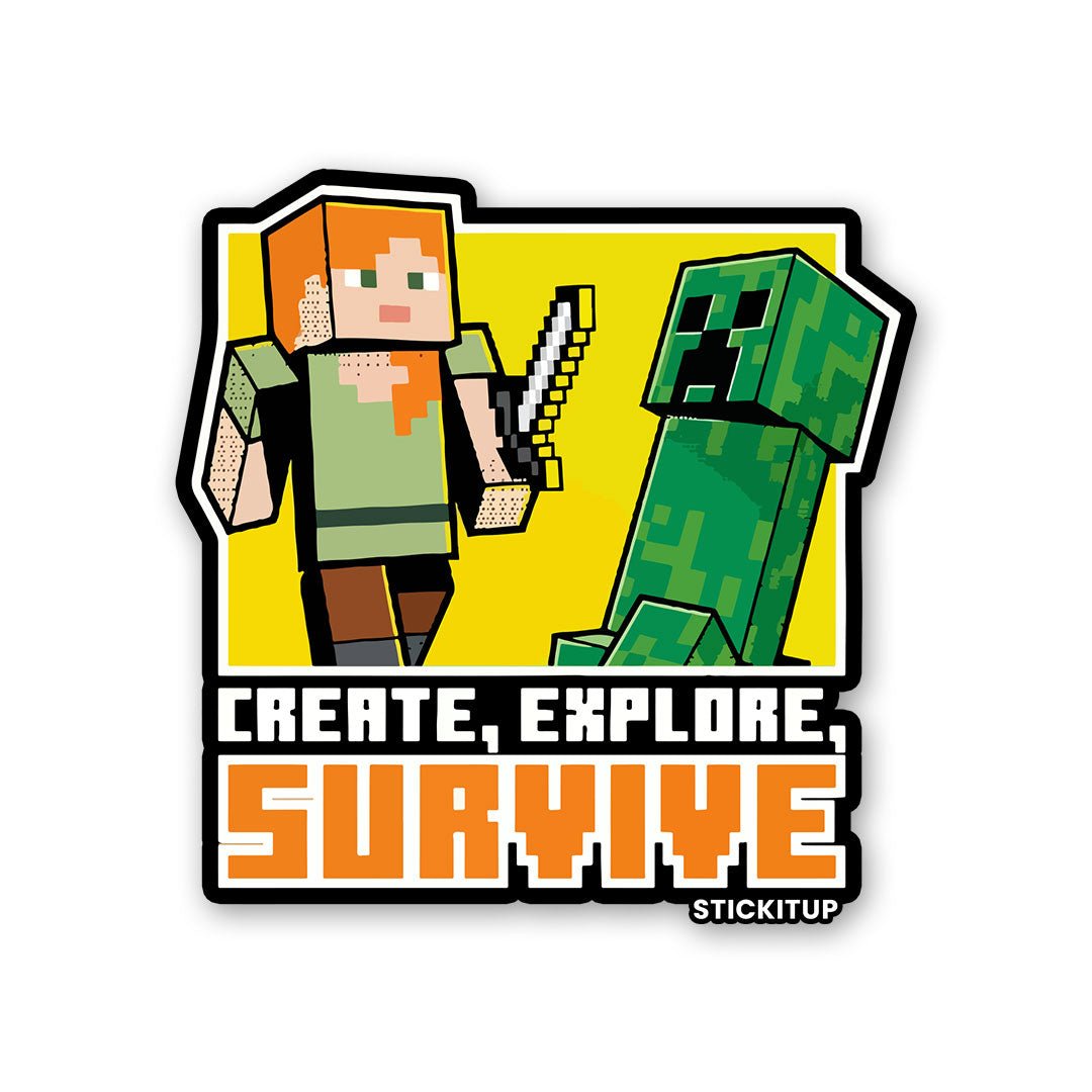 CREATE EXPLORE SURVIVE Sticker - Stickers | STICK IT UP