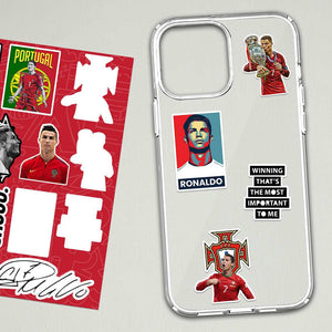 Cristiano Ronaldo Mini sticker sheet waterproof vinyl decal for laptop, bike, car & bottle