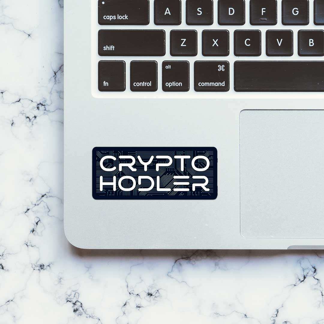 Crypto - Holder Sticker waterproof vinyl decal for laptop, bike, car & bottle