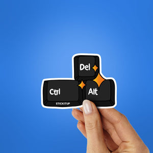 Ctrl Alt Del Sticker waterproof vinyl decal for laptop, bike, car & bottle