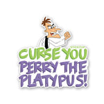 Curse You Perry Sticker waterproof vinyl decal for laptop, bike, car & bottle