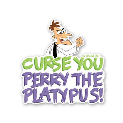 Curse You Perry Sticker waterproof vinyl decal for laptop, bike, car & bottle