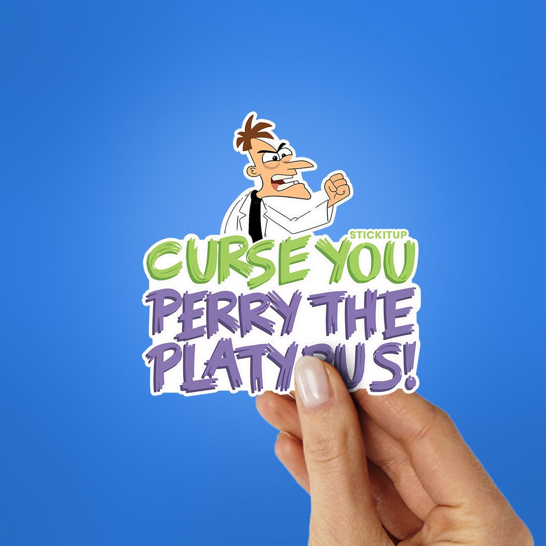 Curse You Perry Sticker waterproof vinyl decal for laptop, bike, car & bottle