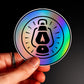 Custom Holographic Sticker waterproof vinyl decal for laptop, bike, car & bottle