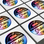 Custom Holographic Sticker waterproof vinyl decal for laptop, bike, car & bottle