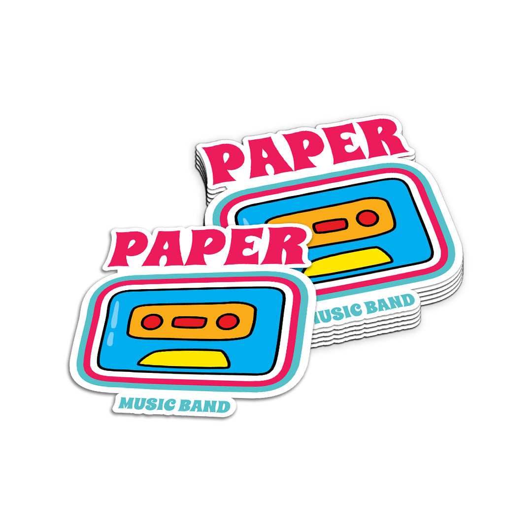 Custom Paper Sticker waterproof vinyl decal for laptop, bike, car & bottle