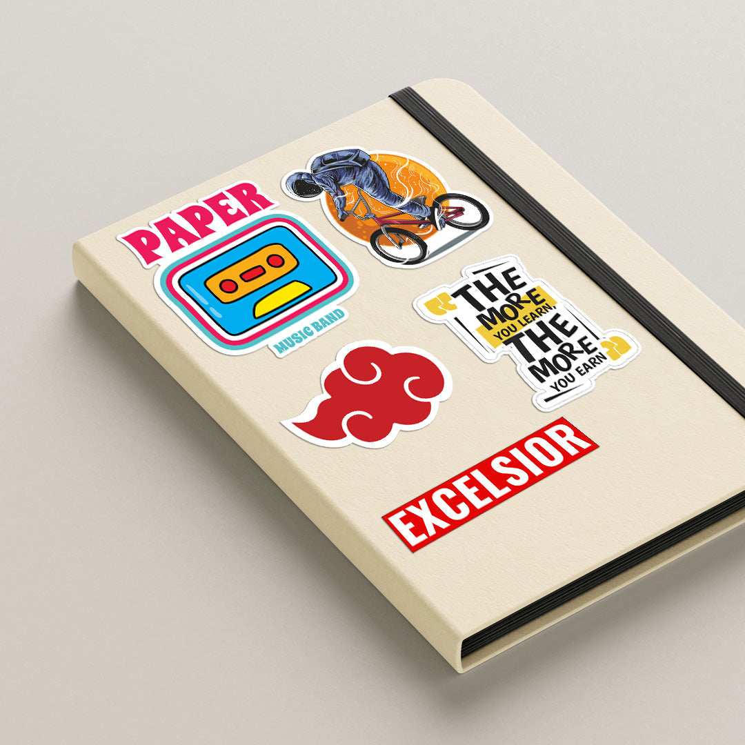 Custom Paper Sticker waterproof vinyl decal for laptop, bike, car & bottle