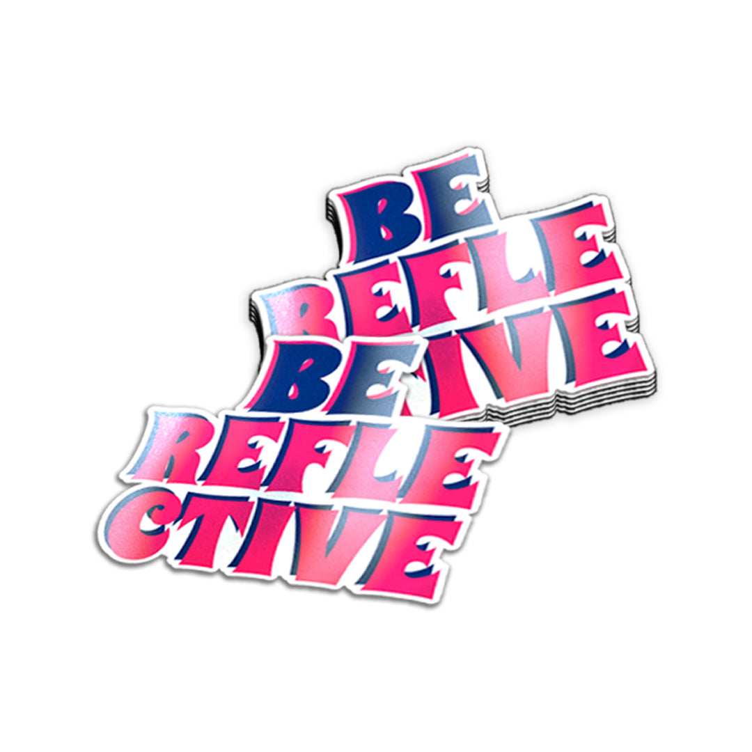 Custom Reflective Sticker waterproof vinyl decal for laptop, bike, car & bottle