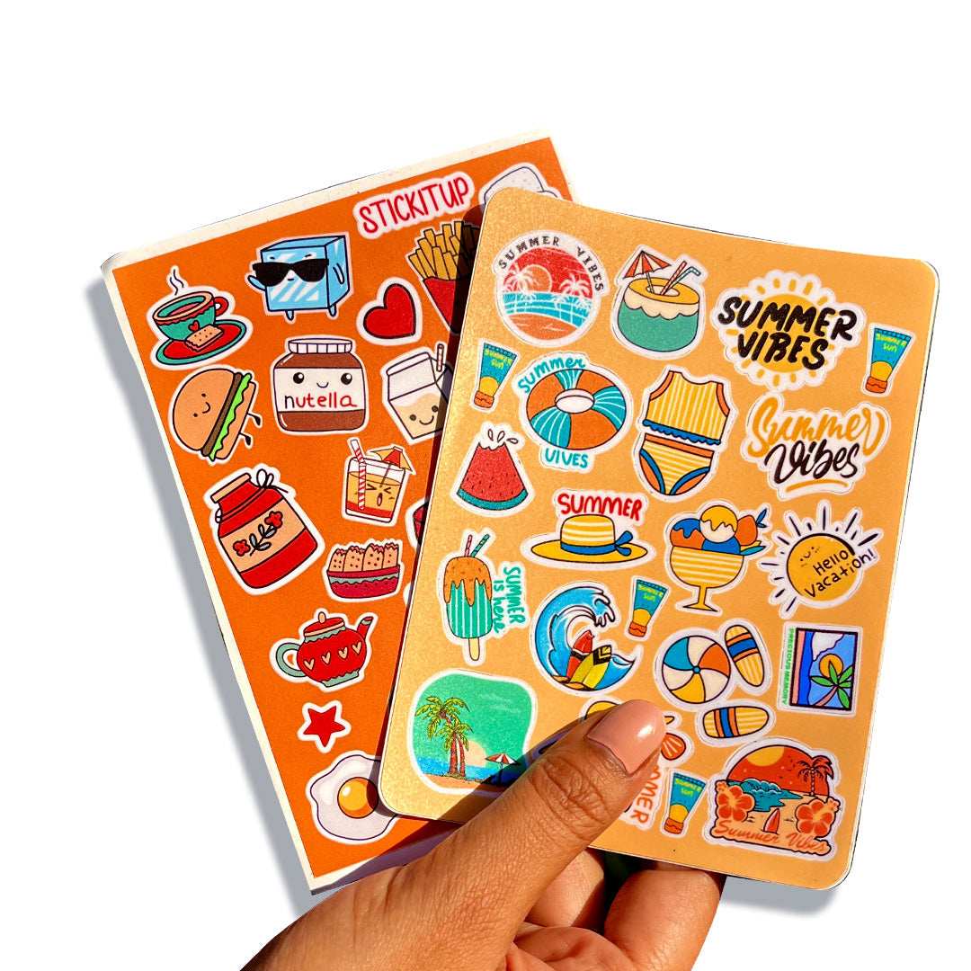 Custom Sticker Sheet waterproof vinyl decal for laptop, bike, car & bottle