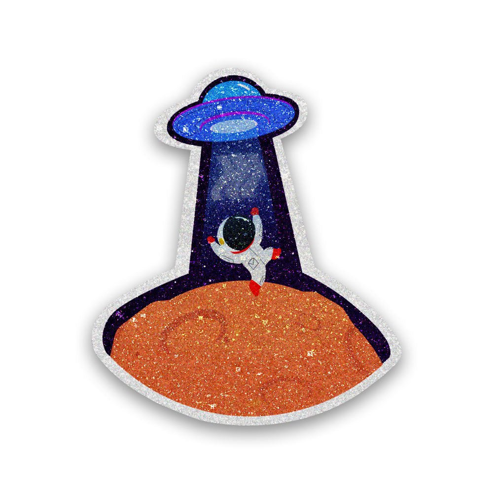 Cute Astronaut Glitter Sticker waterproof vinyl decal for laptop, bike, car & bottle