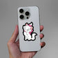 Cute Cat Sticker waterproof vinyl decal for laptop, bike, car & bottle