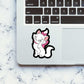 Cute Cat Sticker waterproof vinyl decal for laptop, bike, car & bottle