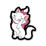 Cute Cat Sticker waterproof vinyl decal for laptop, bike, car & bottle