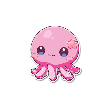 Cute Octopus Sticker waterproof vinyl decal for laptop, bike, car & bottle