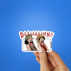 Daamn Sticker waterproof vinyl decal for laptop, bike, car & bottle
