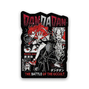 Dandadan The Battler Glitter Sticker waterproof vinyl decal for laptop, bike, car & bottle