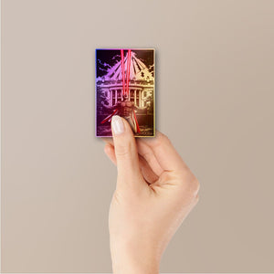 Dark Building Art Holographic Stickers - Holographic stickers | STICK IT UP