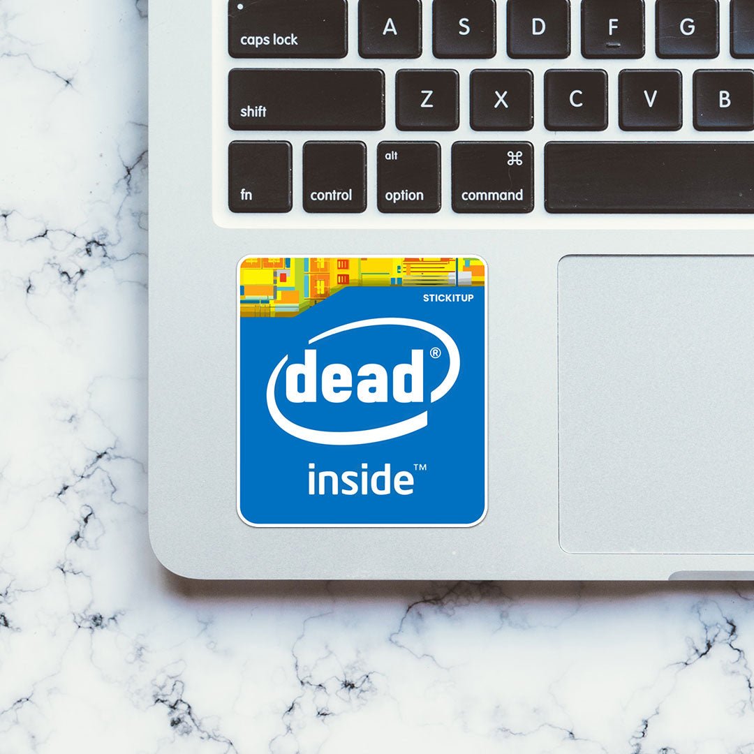 Dead Inside 1.0 Sticker waterproof vinyl decal for laptop, bike, car & bottle