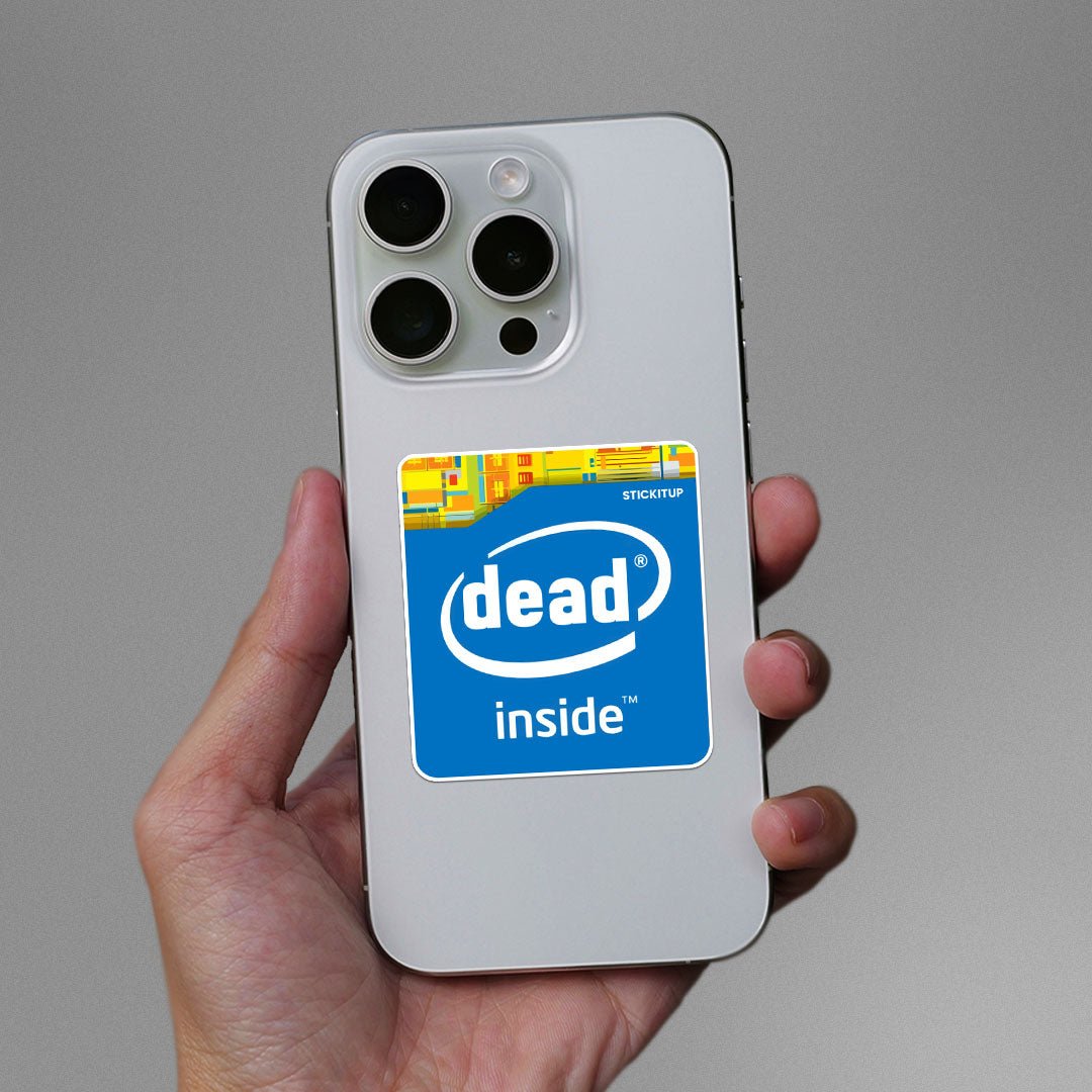 Dead Inside 1.0 Sticker waterproof vinyl decal for laptop, bike, car & bottle