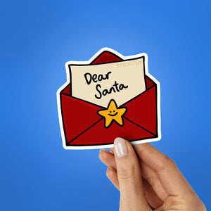 Dear Santa Sticker waterproof vinyl decal for laptop, bike, car & bottle