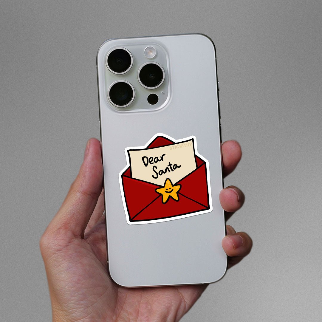 Dear Santa Sticker waterproof vinyl decal for laptop, bike, car & bottle