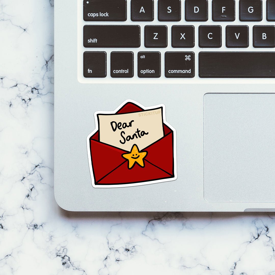 Dear Santa Sticker waterproof vinyl decal for laptop, bike, car & bottle