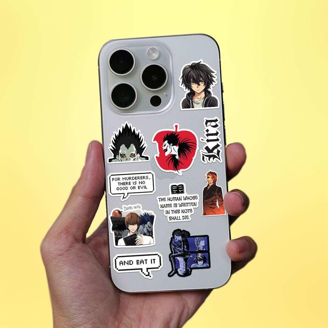 Deathnote Mini Sticker Sheet waterproof vinyl decal for laptop, bike, car & bottle