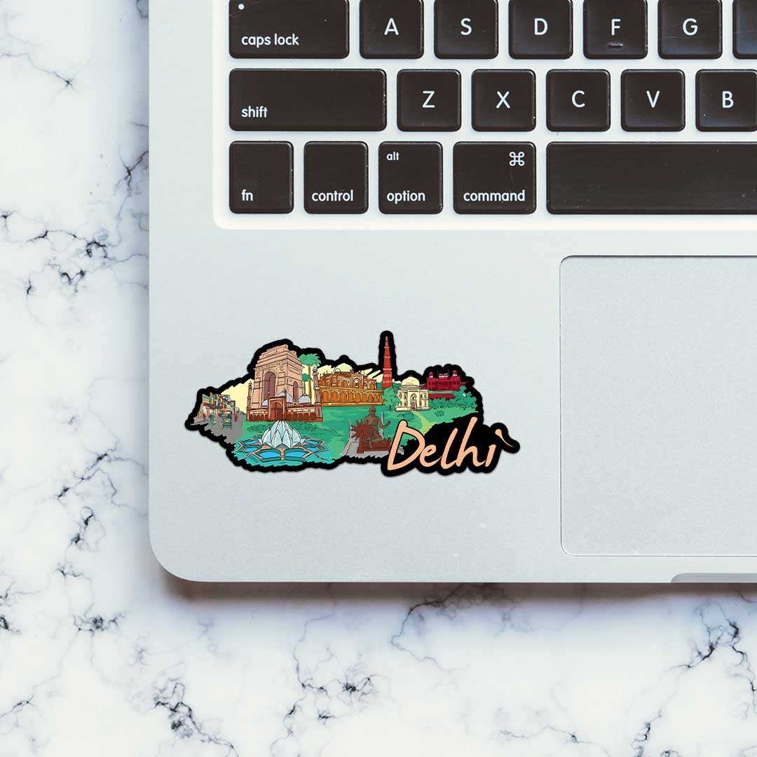 Delhi Sticker waterproof vinyl decal for laptop, bike, car & bottle