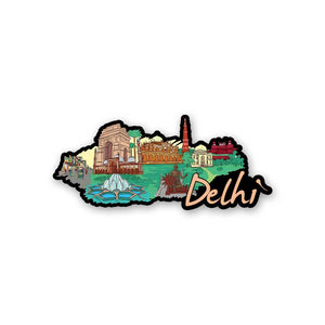 Delhi Sticker waterproof vinyl decal for laptop, bike, car & bottle