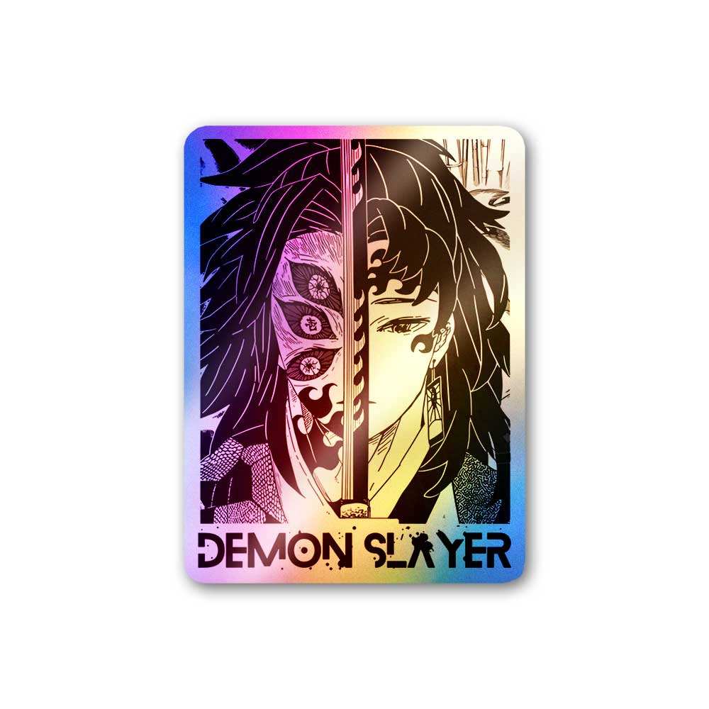 Demon Slayer Holographic Sticker waterproof vinyl decal for laptop, bike, car & bottle