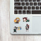 Demon Slayer Mini sticker Sheet waterproof vinyl decal for laptop, bike, car & bottle
