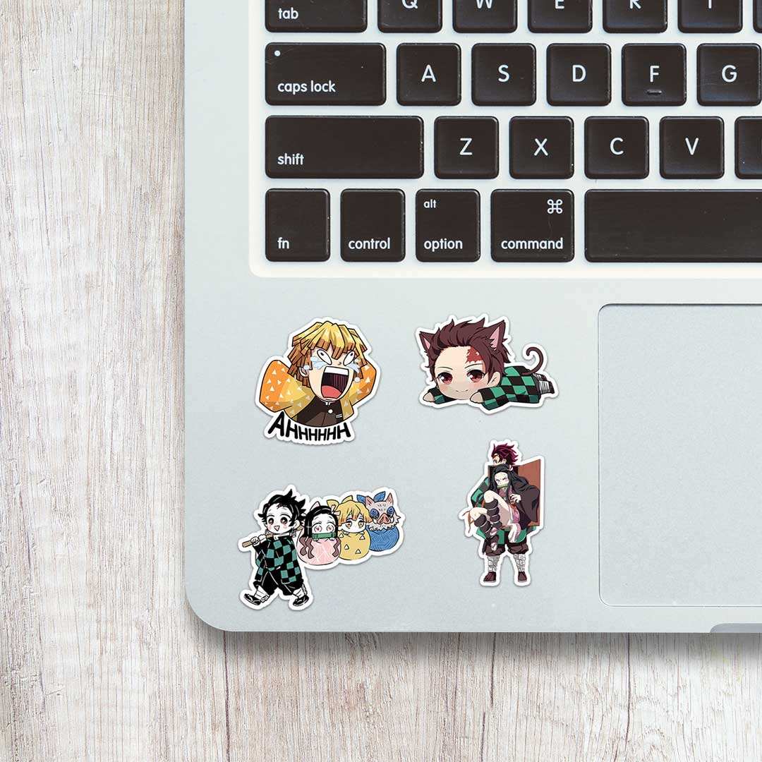 Demon Slayer Mini sticker Sheet waterproof vinyl decal for laptop, bike, car & bottle