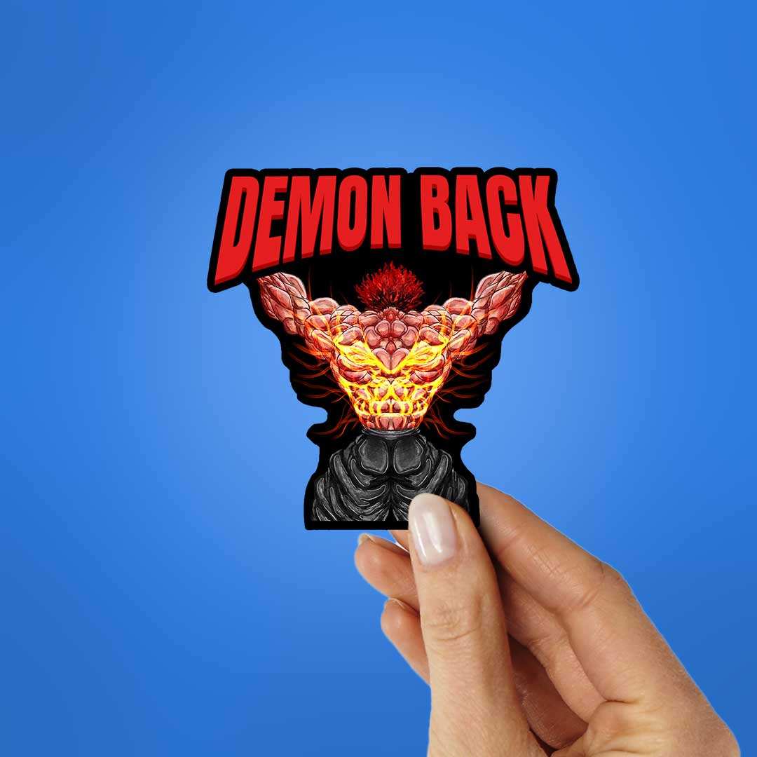 Demons Back Sticker waterproof vinyl decal for laptop, bike, car & bottle