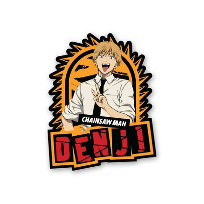 Denji chainsaw man Sticker waterproof vinyl decal for laptop, bike, car & bottle
