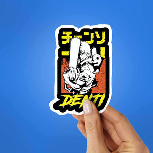 Denji Sticker waterproof vinyl decal for laptop, bike, car & bottle