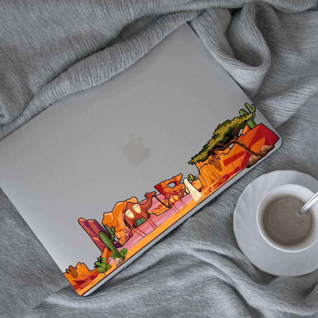 Desert Infinity Sticker waterproof vinyl decal for laptop, bike, car & bottle