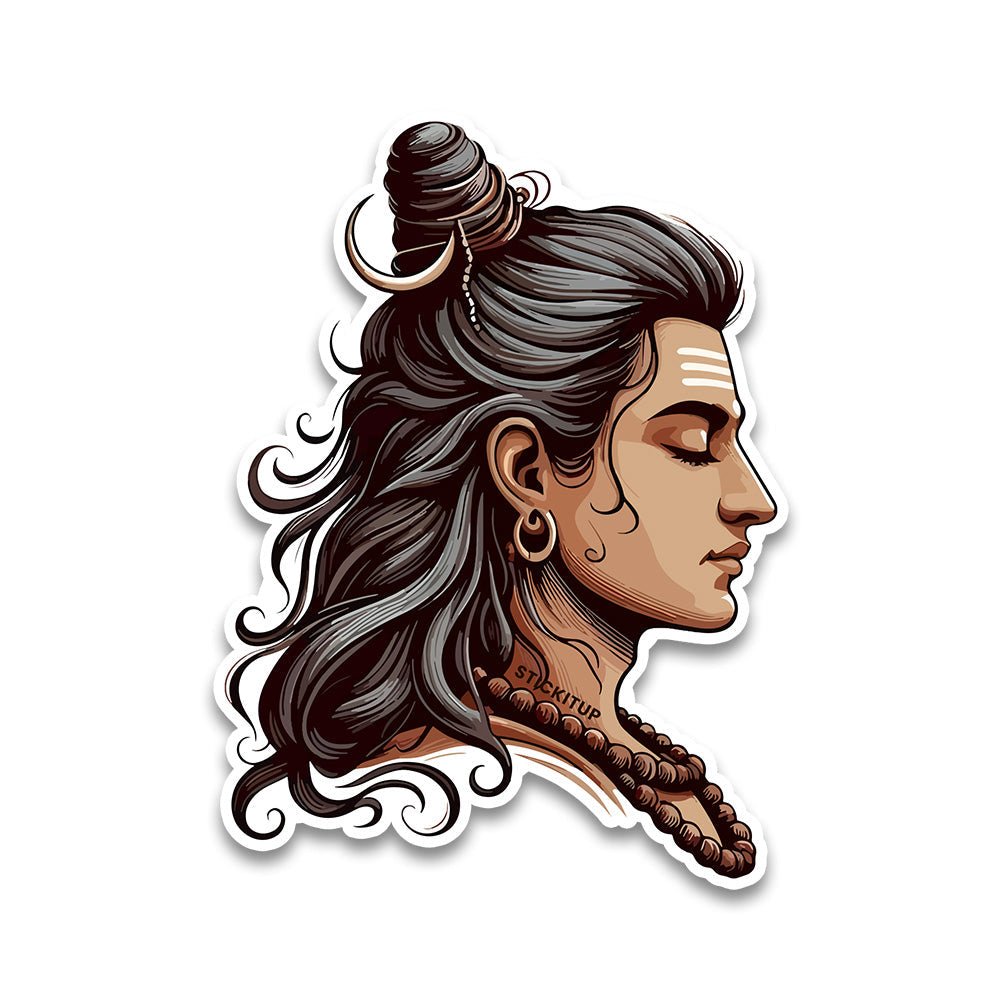 Dev Mahadev Bumper Sticker waterproof vinyl decal for laptop, bike, car & bottle