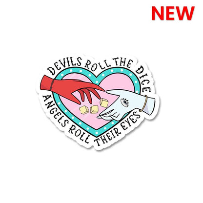 Devil Roll The Dice Sticker waterproof vinyl decal for laptop, bike, car & bottle