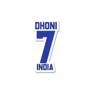 dhoni 7 Sticker waterproof vinyl decal for laptop, bike, car & bottle