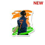 Dhoni Stickers waterproof vinyl decal for laptop, bike, car & bottle