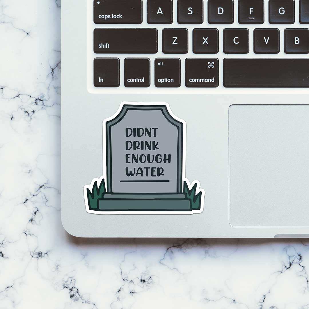 Didnt Drink Enough Water Sticker waterproof vinyl decal for laptop, bike, car & bottle