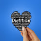 Dietitian Sticker waterproof vinyl decal for laptop, bike, car & bottle