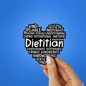 Dietitian Sticker waterproof vinyl decal for laptop, bike, car & bottle