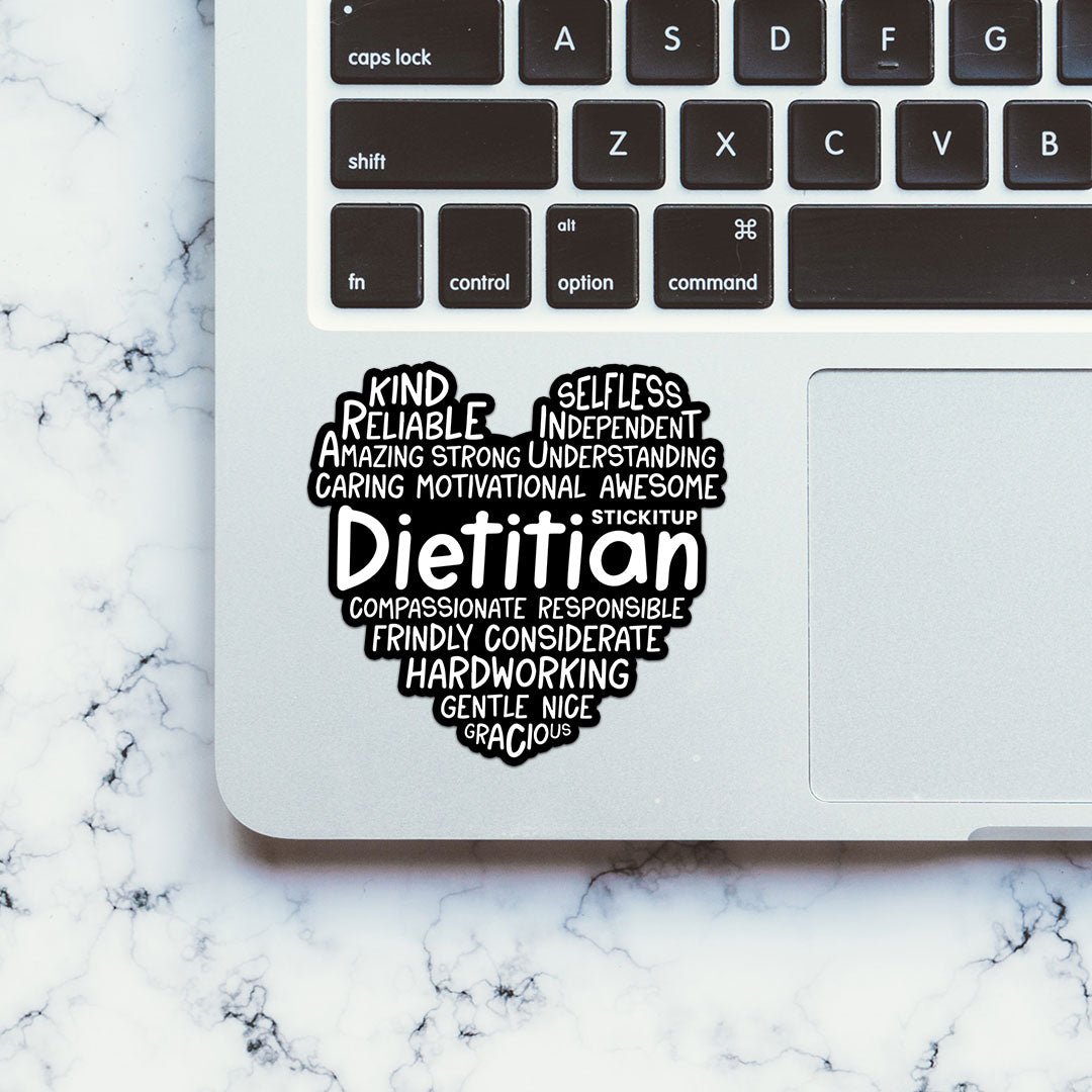 Dietitian Sticker waterproof vinyl decal for laptop, bike, car & bottle