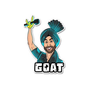 Diljit Dosanjh Goat Sticker waterproof vinyl decal for laptop, bike, car & bottle