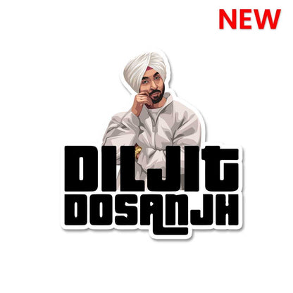 Diljit Dosanjh Sticker waterproof vinyl decal for laptop, bike, car & bottle